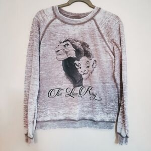 Women's Grey Disney Lion King Lightweight Long Sleeve Tee Size Medium